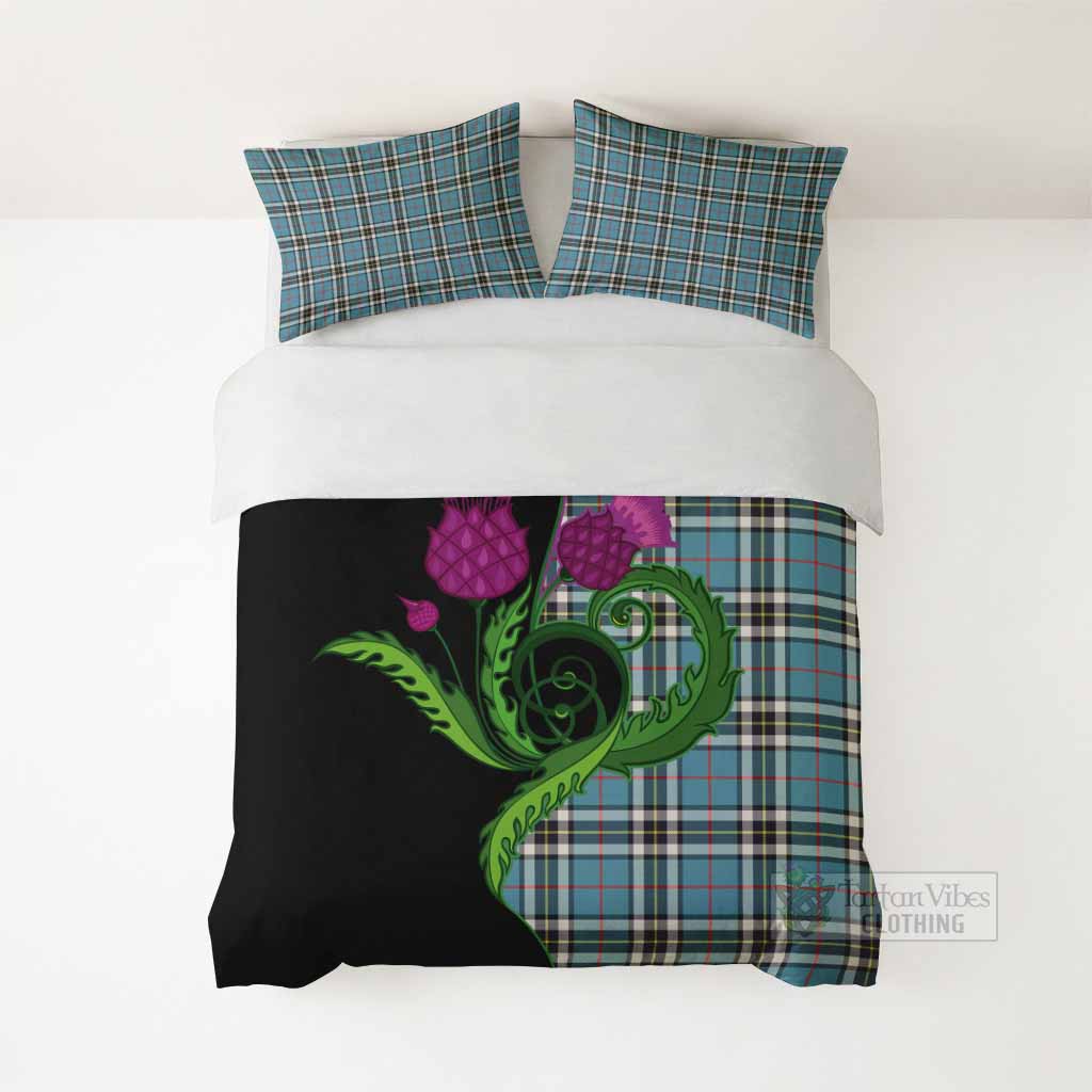 Thompson (Thomson) Tartan Bedding Set Traditional Scottish Thistle - Tartan Vibes Clothing