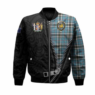 Thompson (Thomson) Tartan Bomber Jacket New Zealand Pattern Unique Zipper Stylized