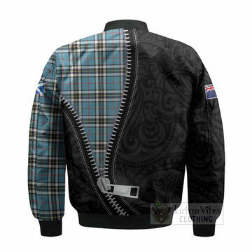 Thompson (Thomson) Tartan Bomber Jacket New Zealand Pattern Unique Zipper Stylized