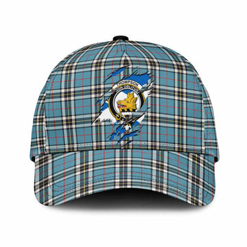 Thompson (Thomson) Tartan Classic Cap with Family Crest In Me Style
