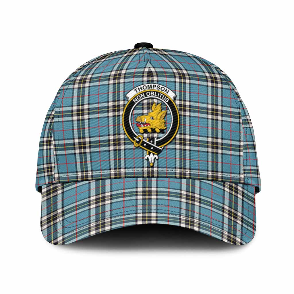 Thompson (Thomson) Tartan Classic Cap with Family Crest