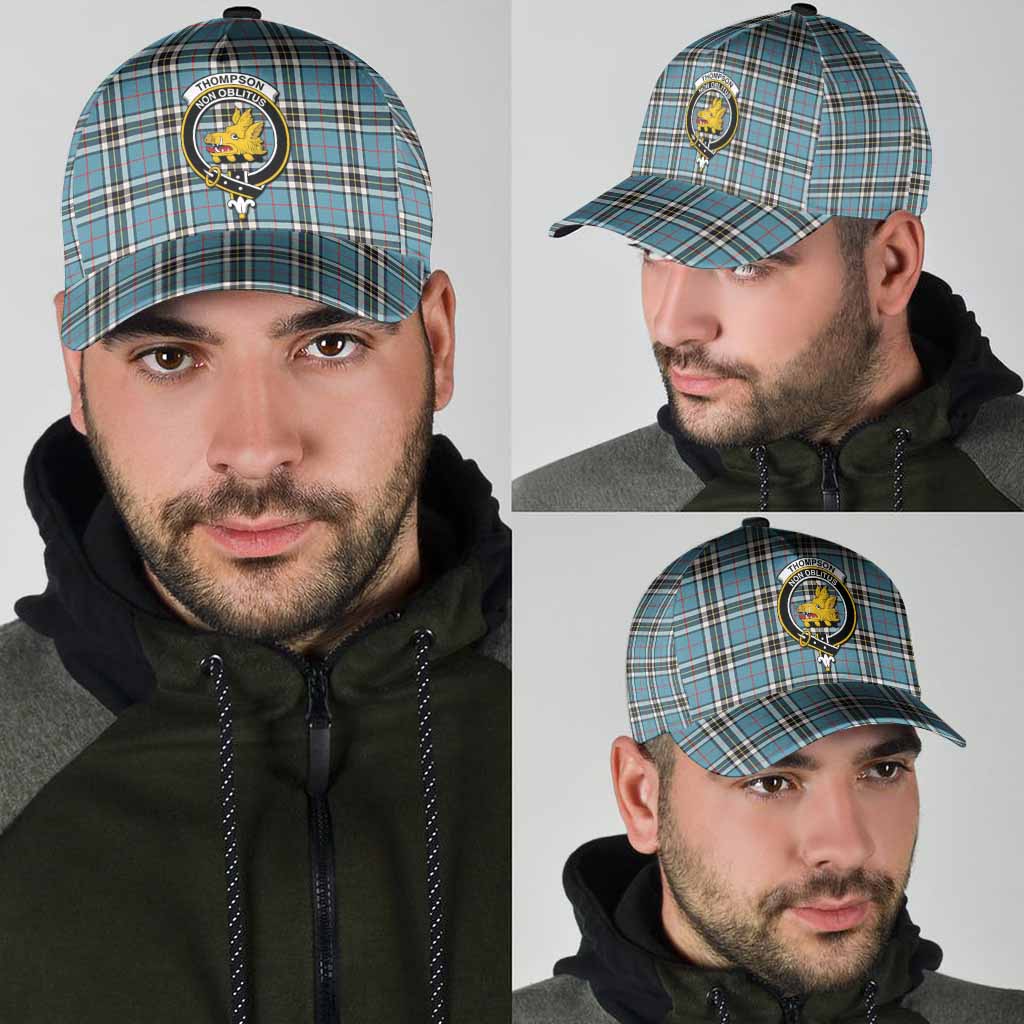 Thompson (Thomson) Tartan Classic Cap with Family Crest