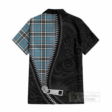 Thompson (Thomson) Tartan Cotton Hawaiian Shirt New Zealand Pattern Unique Zipper Stylized