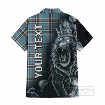 Thompson (Thomson) Tartan Cotton Hawaiian Shirt Roaring Lion Heritage