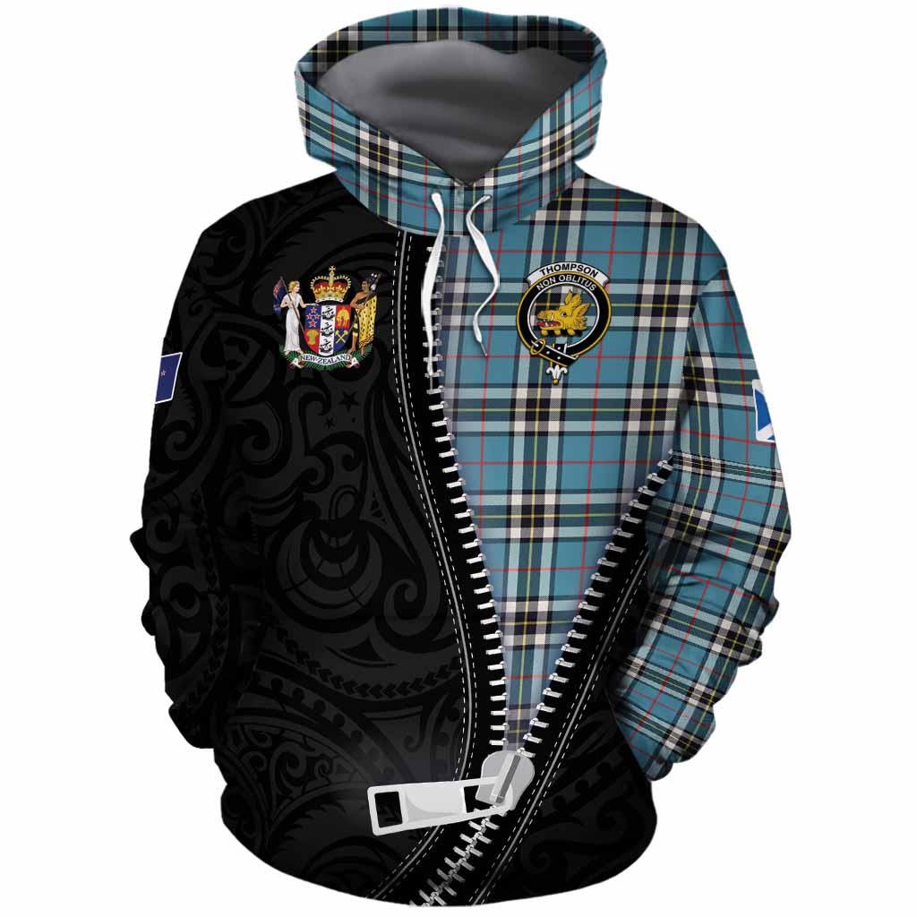 Thompson (Thomson) Tartan Cotton Hoodie New Zealand Pattern Unique Zipper Stylized