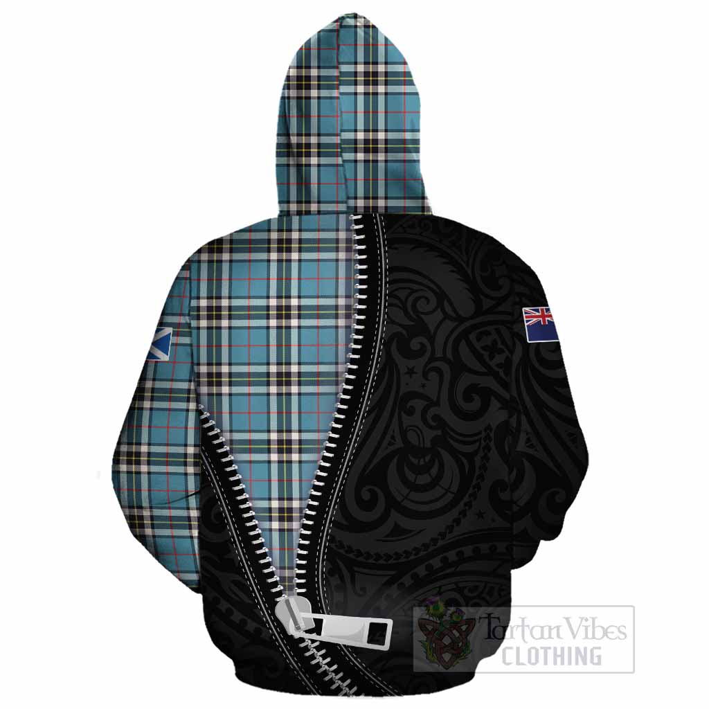 Thompson (Thomson) Tartan Cotton Hoodie New Zealand Pattern Unique Zipper Stylized