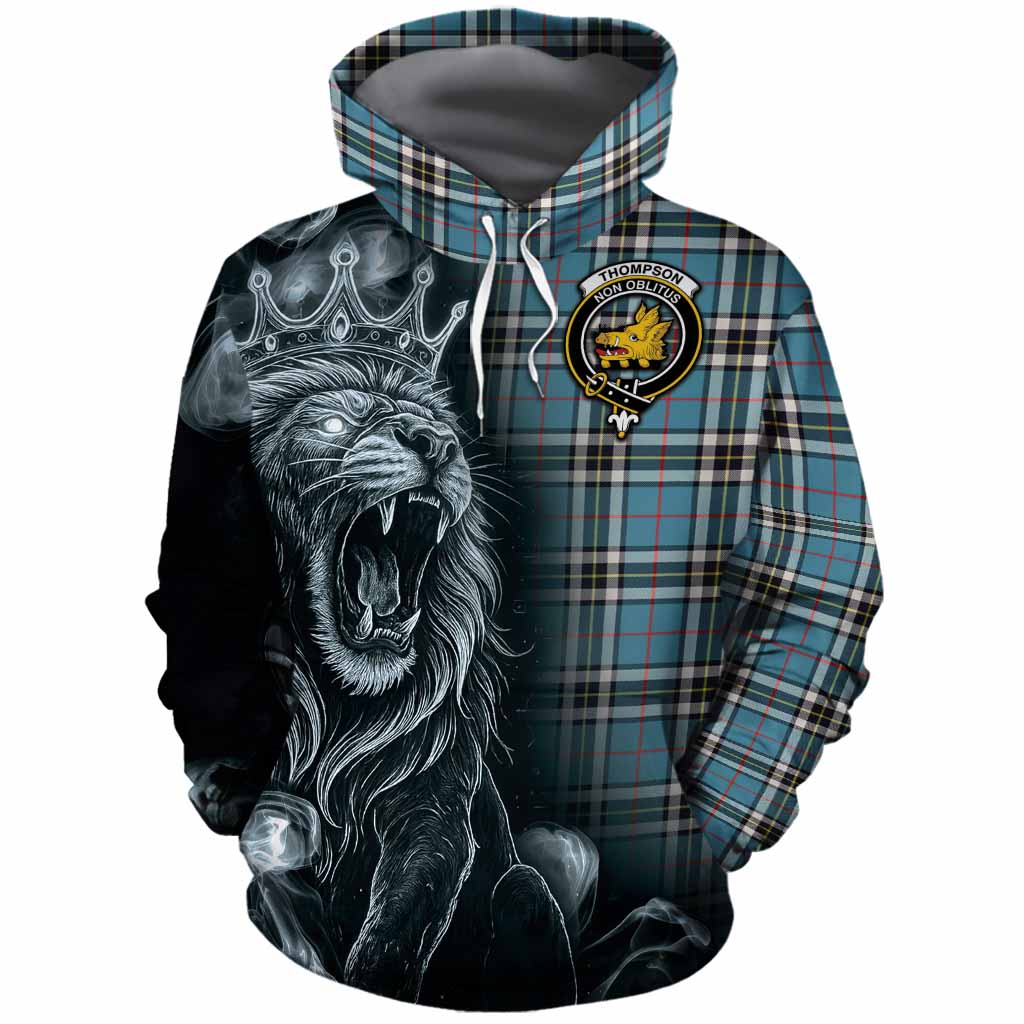 Thompson (Thomson) Tartan Cotton Hoodie Roaring Lion Heritage