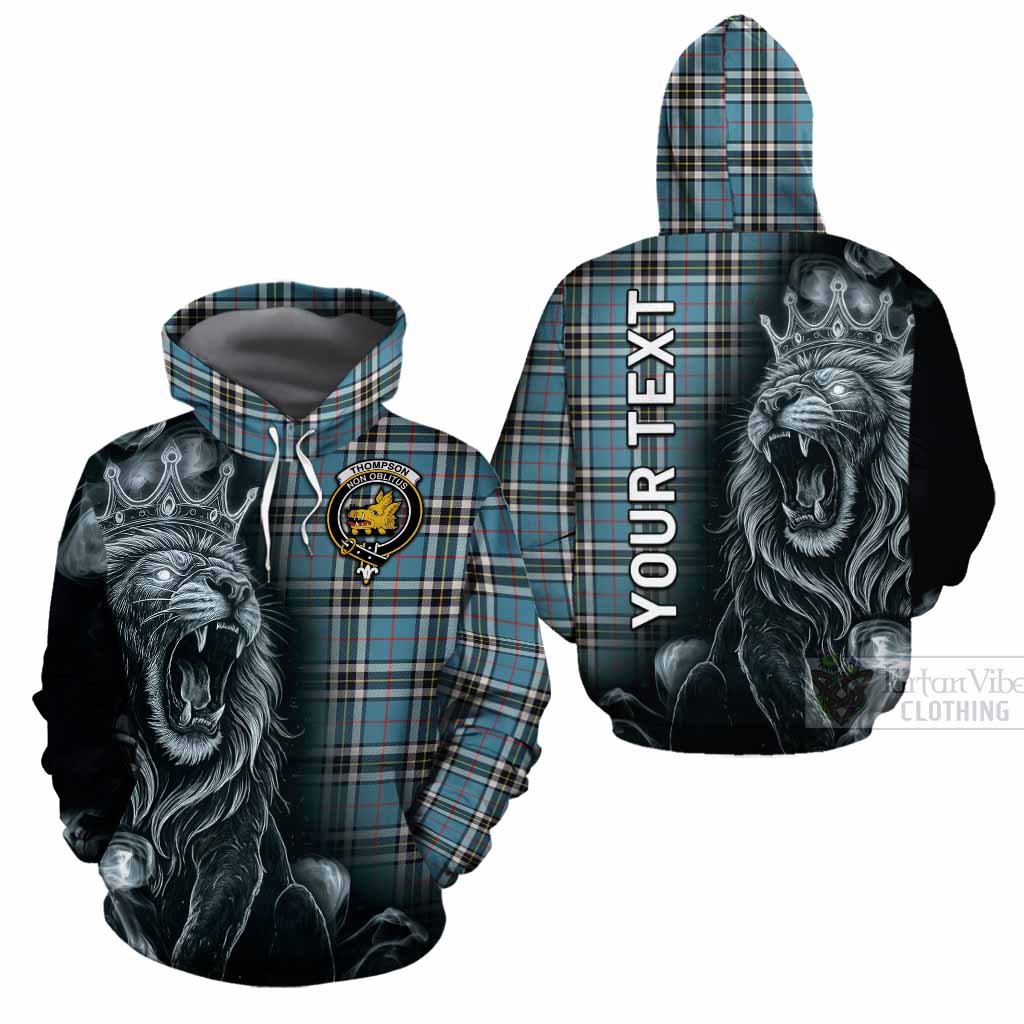 Thompson (Thomson) Tartan Cotton Hoodie Roaring Lion Heritage