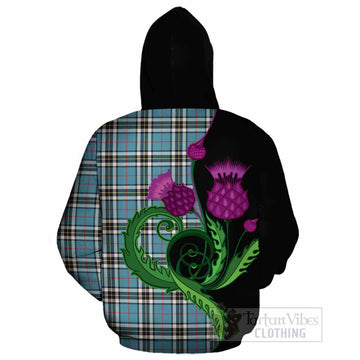 Thompson (Thomson) Tartan Cotton Hoodie Traditional Scottish Thistle