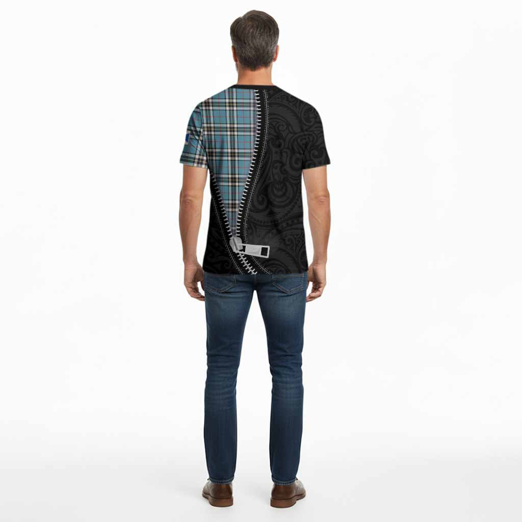 Thompson (Thomson) Tartan Cotton T-shirt New Zealand Pattern Unique Zipper Stylized