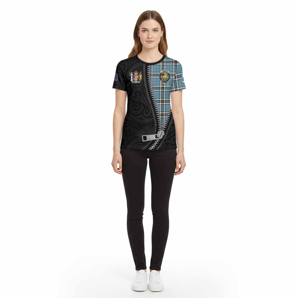Thompson (Thomson) Tartan Cotton T-shirt New Zealand Pattern Unique Zipper Stylized