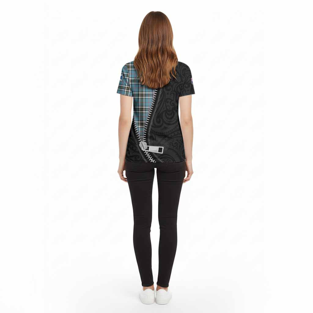 Thompson (Thomson) Tartan Cotton T-shirt New Zealand Pattern Unique Zipper Stylized