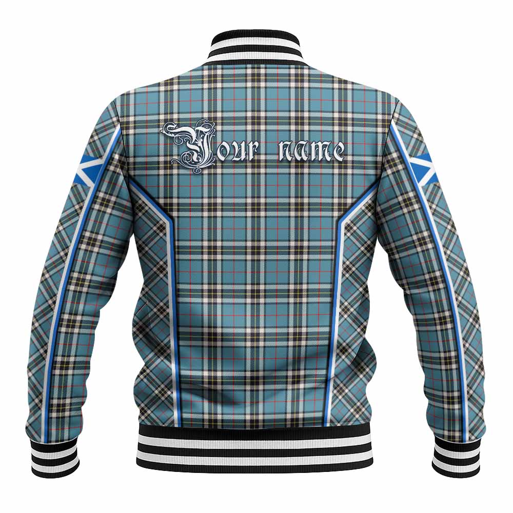 Thompson (Thomson) Tartan Crest Baseball Jacket Scotland Coat of Arm Flag Style - Tartan Vibes Clothing