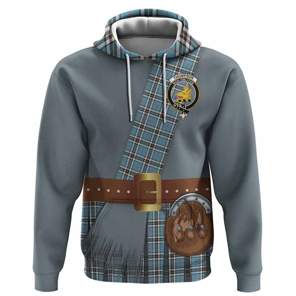Thompson (Thomson) Tartan Crest Hoodie Kilt Costume Style