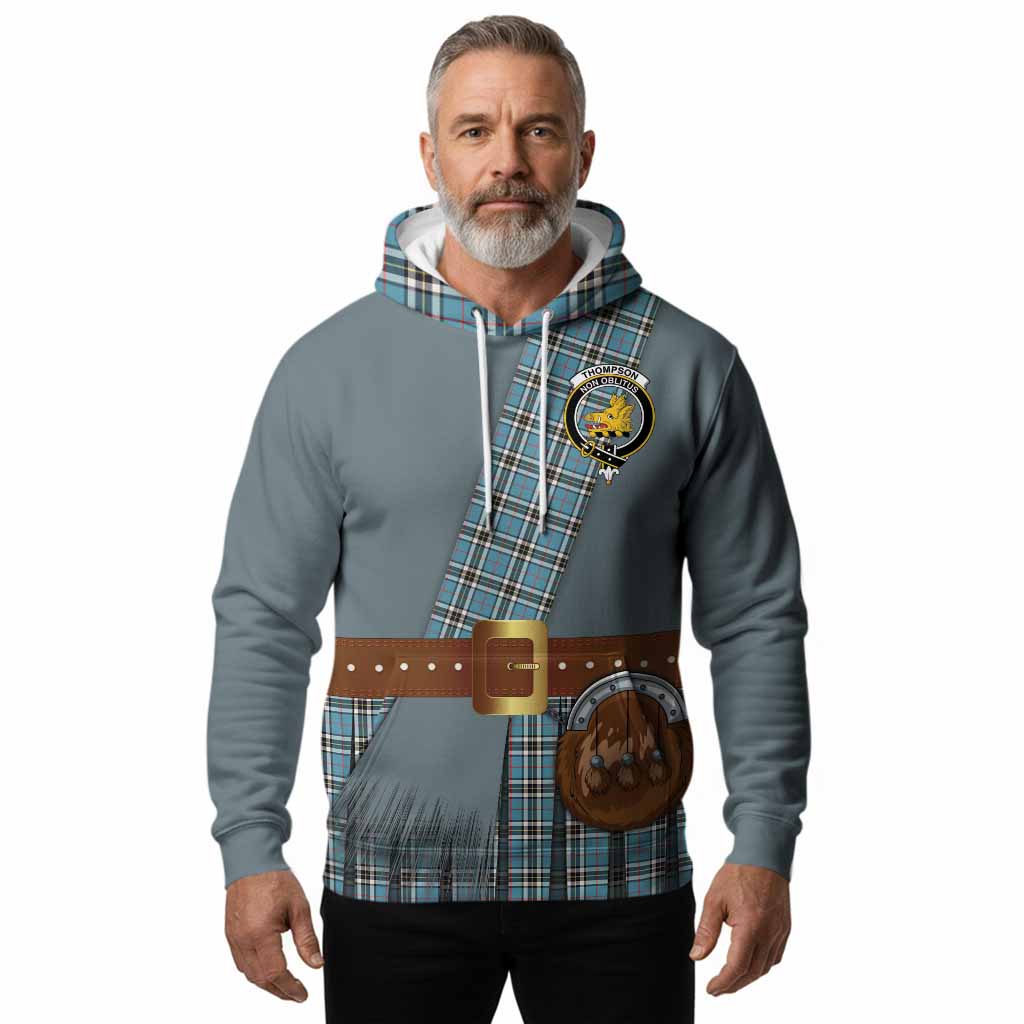 Thompson (Thomson) Tartan Crest Hoodie Kilt Costume Style