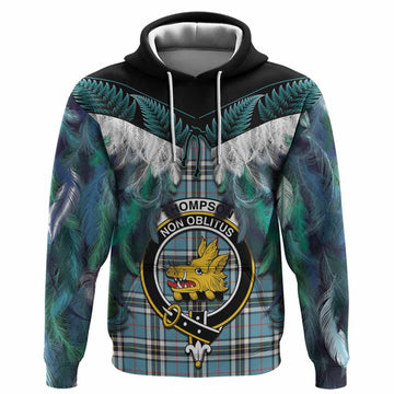 Thompson (Thomson) Tartan Crest Hoodie New Zealand Maori Korowai Cloak