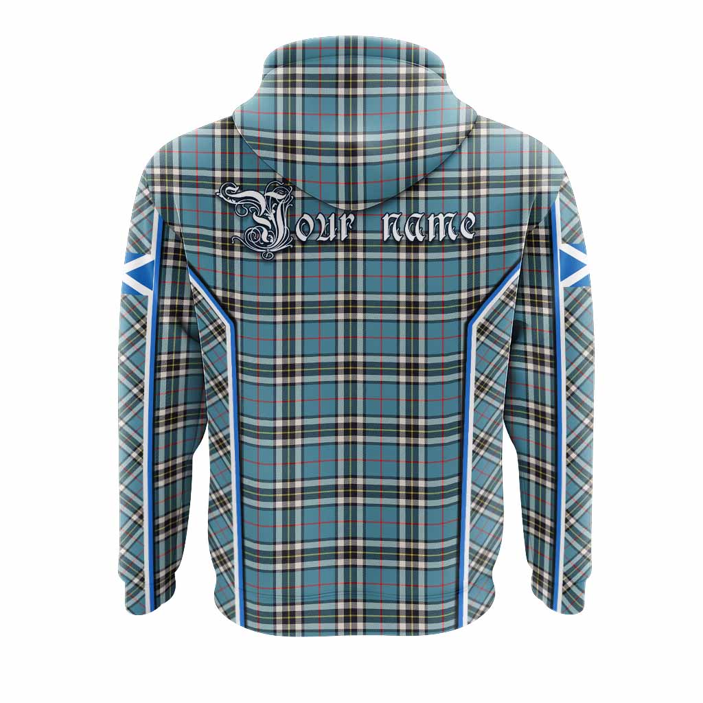 Thompson (Thomson) Tartan Crest Hoodie Scotland Coat of Arm Flag Style - Tartan Vibes Clothing
