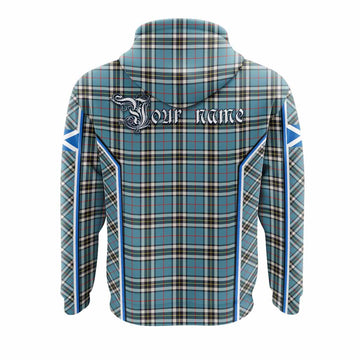 Thompson (Thomson) Tartan Crest Hoodie Scotland Coat of Arm Flag Style - Tartan Vibes Clothing