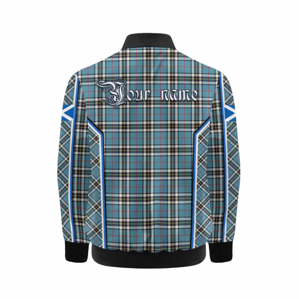 Thompson (Thomson) Tartan Crest Kid Bomber Jacket Scotland Coat of Arm Flag Style - Tartan Vibes Clothing
