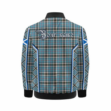 Thompson (Thomson) Tartan Crest Kid Bomber Jacket Scotland Coat of Arm Flag Style - Tartan Vibes Clothing