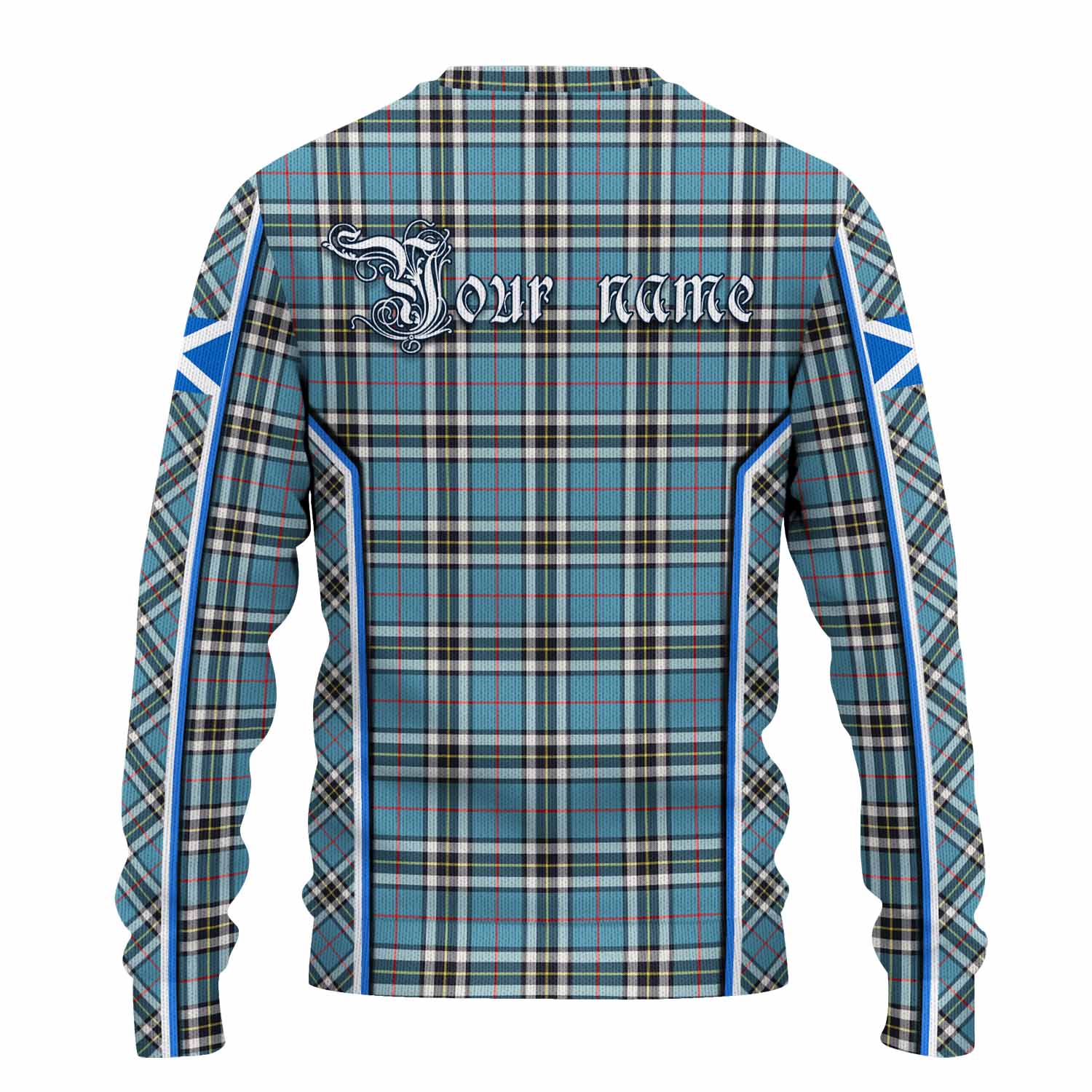 Thompson (Thomson) Tartan Crest Knitted Sweater Scotland Coat of Arm Flag Style - Tartan Vibes Clothing