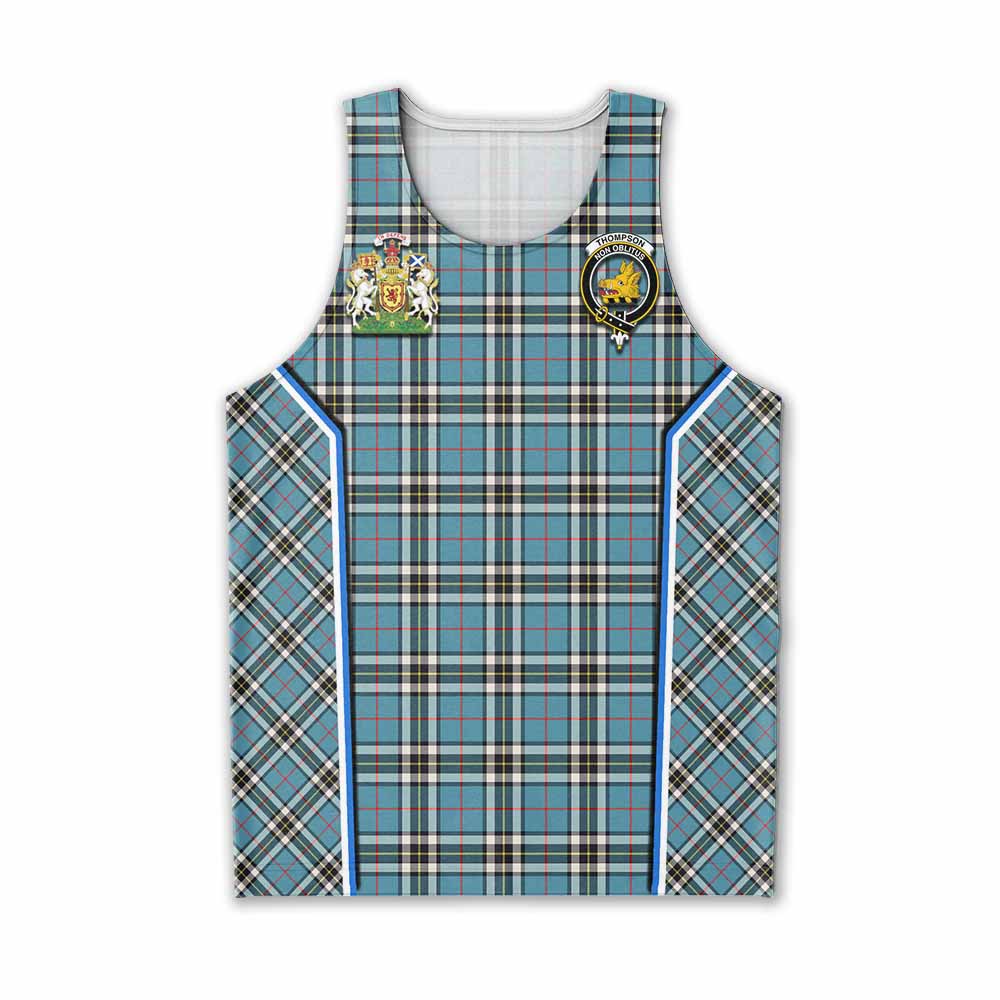 Thompson (Thomson) Tartan Crest Men Tank Top Scotland Coat of Arm Flag Style - Tartan Vibes Clothing
