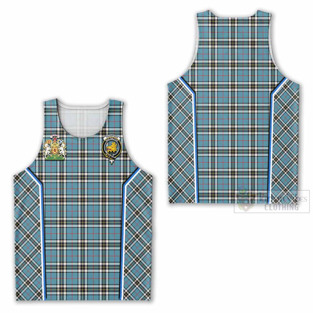 Thompson (Thomson) Tartan Crest Men Tank Top Scotland Coat of Arm Flag Style - Tartan Vibes Clothing