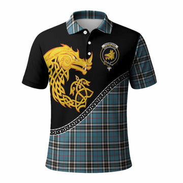 Thompson (Thomson) Tartan Crest Polo Shirt Legendary Dragon Knot Half Style