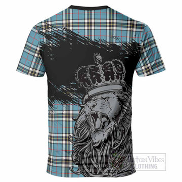Thompson (Thomson) Tartan Crest T-Shirt Crowned Lion Heritage Style
