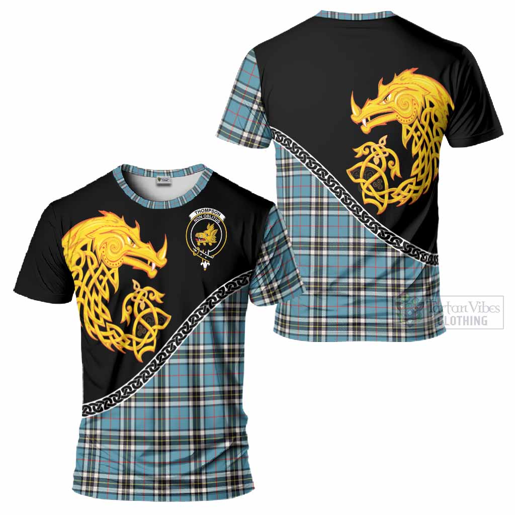 Thompson (Thomson) Tartan Crest T-Shirt Legendary Dragon Knot Half Style