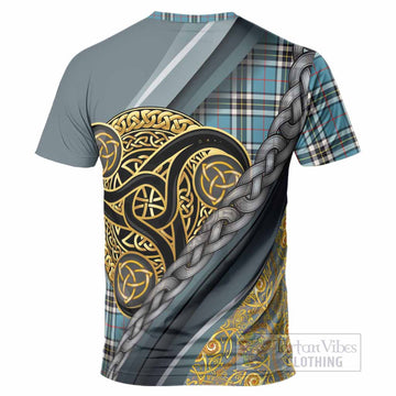 Thompson (Thomson) Tartan Crest T-Shirt Scottish Triskele Celtic