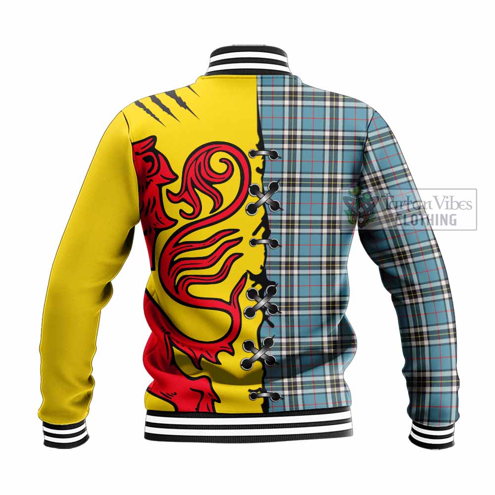 Thompson (Thomson) Tartan Family Crest Baseball Jacket Lion Rampant Honor - Tartan Vibes Clothing