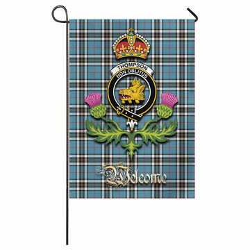 Thompson (Thomson) Tartan Family Crest Garden Flag Royal Thistle Welcome Style - Tartan Vibes Clothing