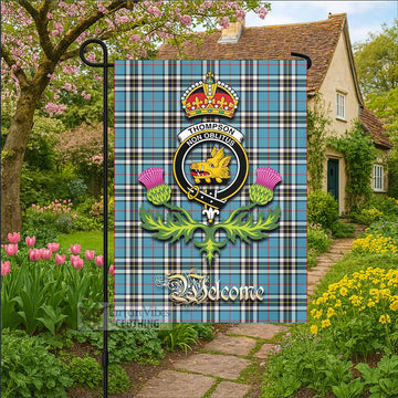 Thompson (Thomson) Tartan Family Crest Garden Flag Royal Thistle Welcome Style - Tartan Vibes Clothing