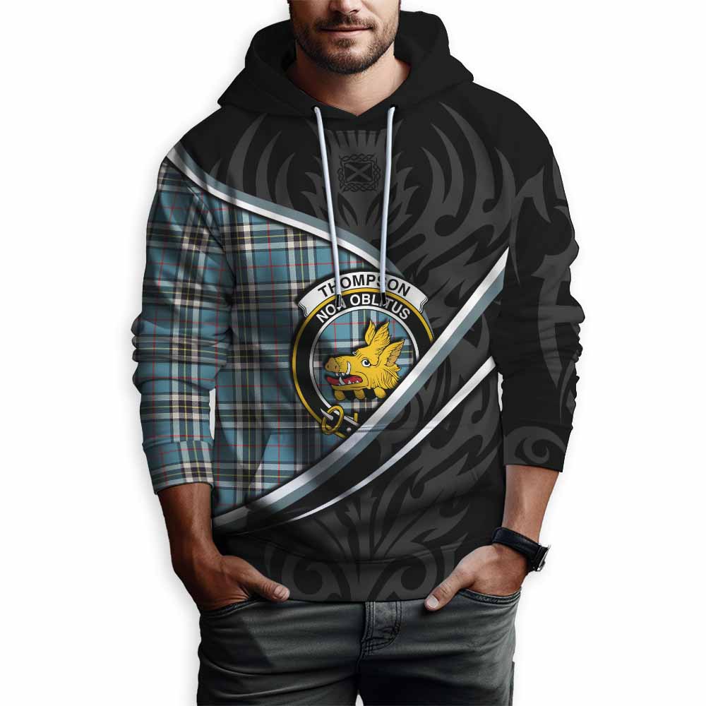 Thompson (Thomson) Tartan Family Crest Hoodie Celtic Scottish Thistle Floral - Tartan Vibes Clothing