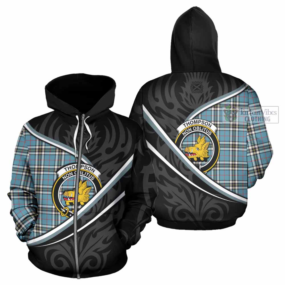 Thompson (Thomson) Tartan Family Crest Hoodie Celtic Scottish Thistle Floral - Tartan Vibes Clothing