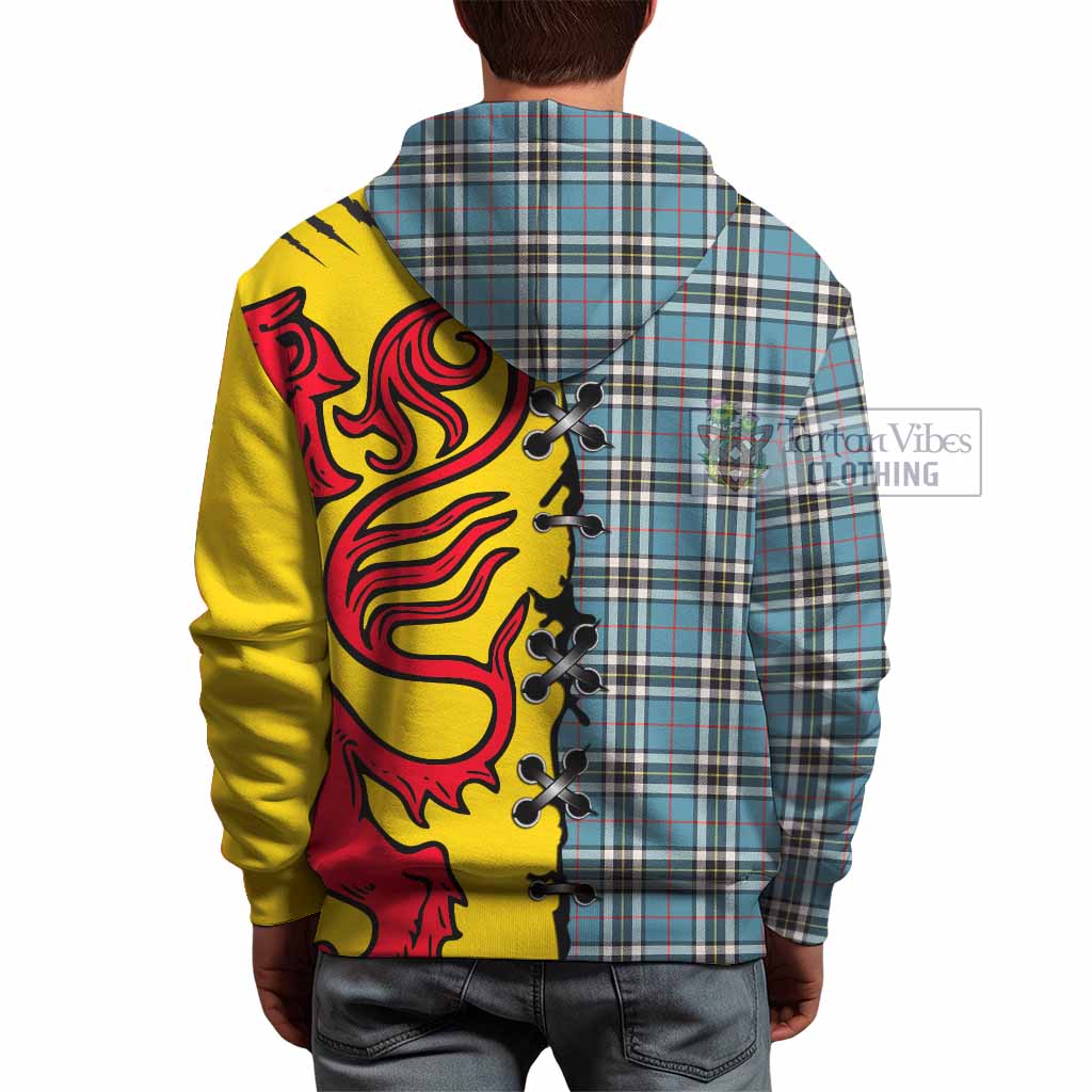 Thompson (Thomson) Tartan Family Crest Hoodie Lion Rampant Honor - Tartan Vibes Clothing