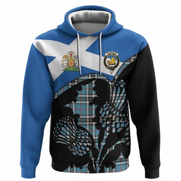 Thompson (Thomson) Tartan Family Crest Hoodie Scotland Thistle Floral Flag Style