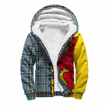 Thompson (Thomson) Tartan Family Crest Sherpa Hoodie Lion Rampant Honor - Tartan Vibes Clothing