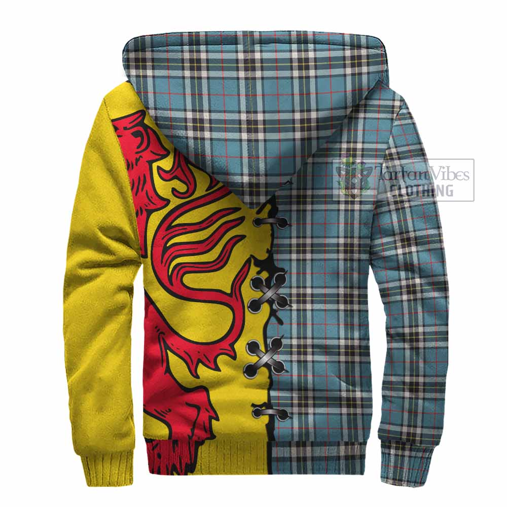 Thompson (Thomson) Tartan Family Crest Sherpa Hoodie Lion Rampant Honor - Tartan Vibes Clothing