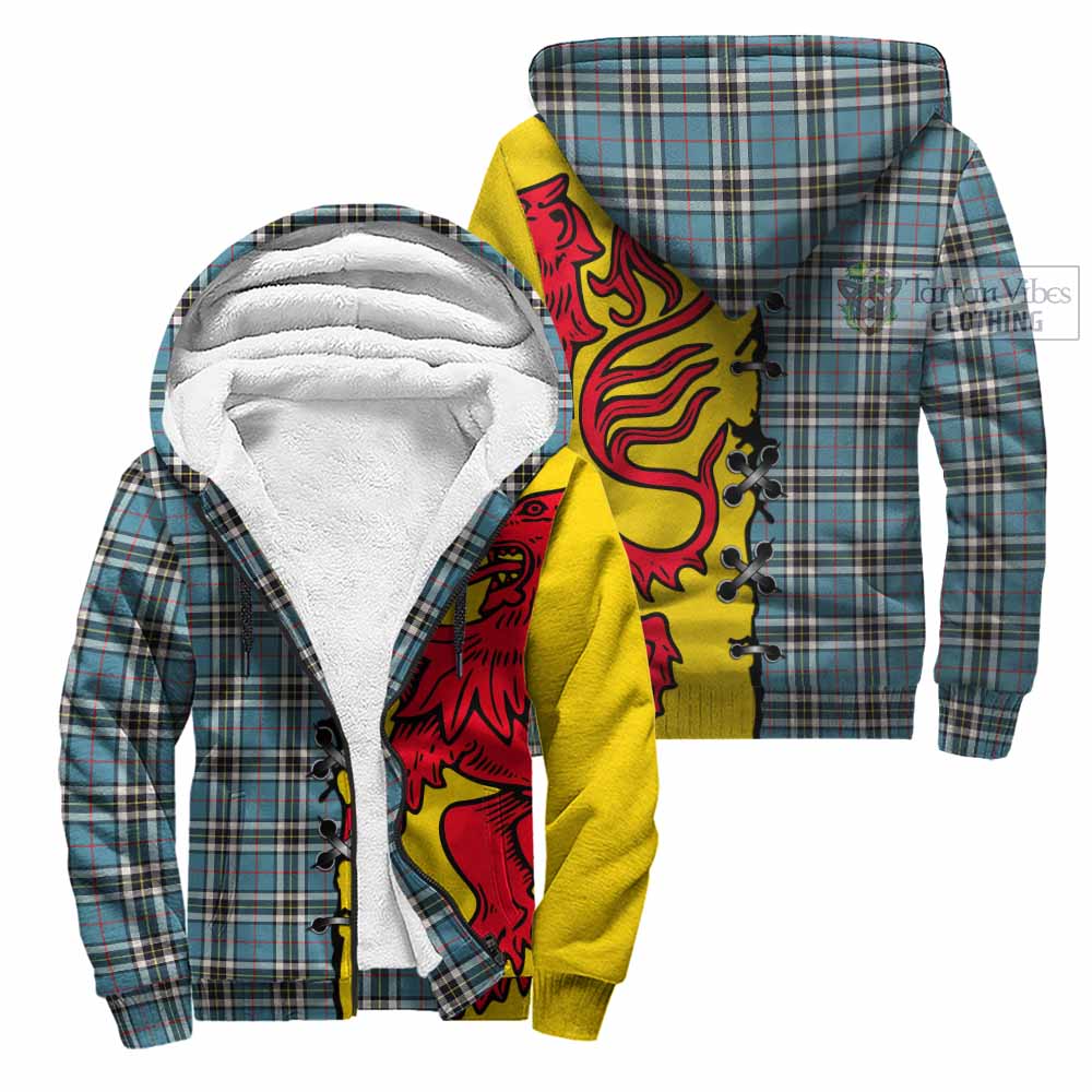 Thompson (Thomson) Tartan Family Crest Sherpa Hoodie Lion Rampant Honor - Tartan Vibes Clothing