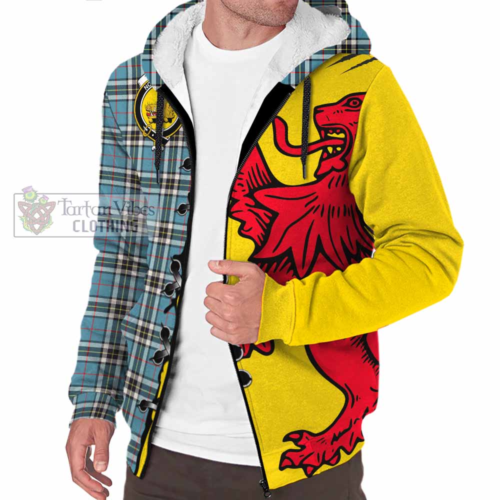 Thompson (Thomson) Tartan Family Crest Sherpa Hoodie Lion Rampant Honor - Tartan Vibes Clothing