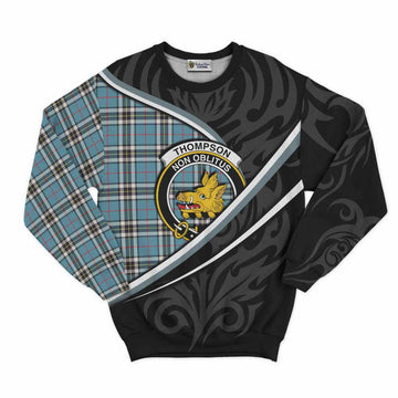 Thompson (Thomson) Tartan Family Crest Sweatshirt Celtic Scottish Thistle Floral - Tartan Vibes Clothing