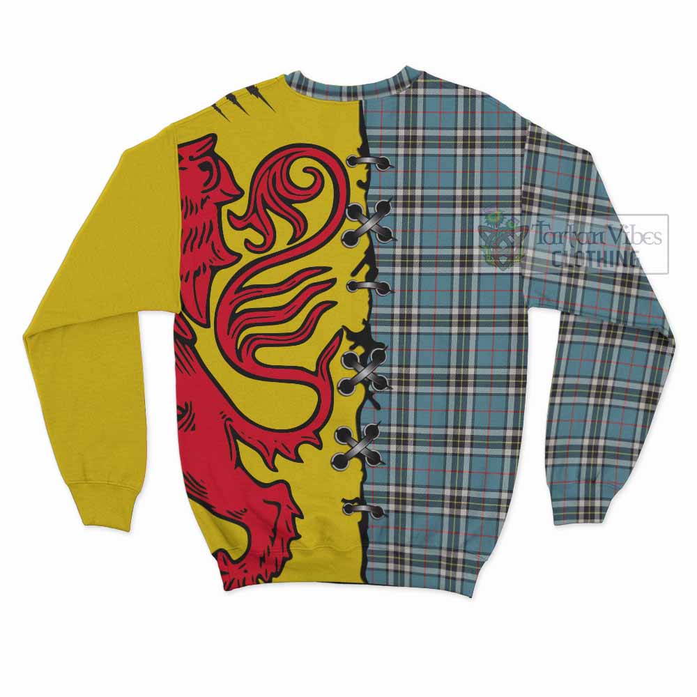Thompson (Thomson) Tartan Family Crest Sweatshirt Lion Rampant Honor - Tartan Vibes Clothing