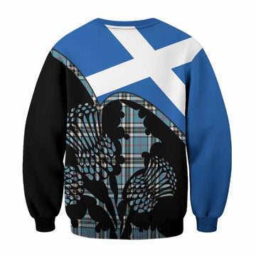 Thompson (Thomson) Tartan Family Crest Sweatshirt Scotland Thistle Floral Flag Style