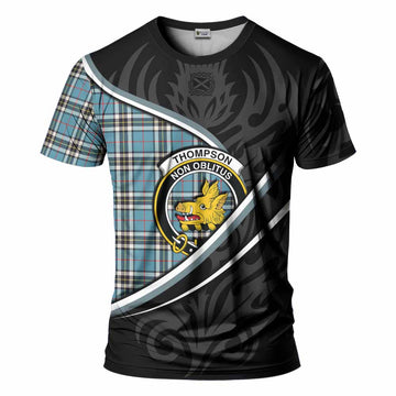 Thompson (Thomson) Tartan Family Crest T-shirt Celtic Scottish Thistle Floral - Tartan Vibes Clothing
