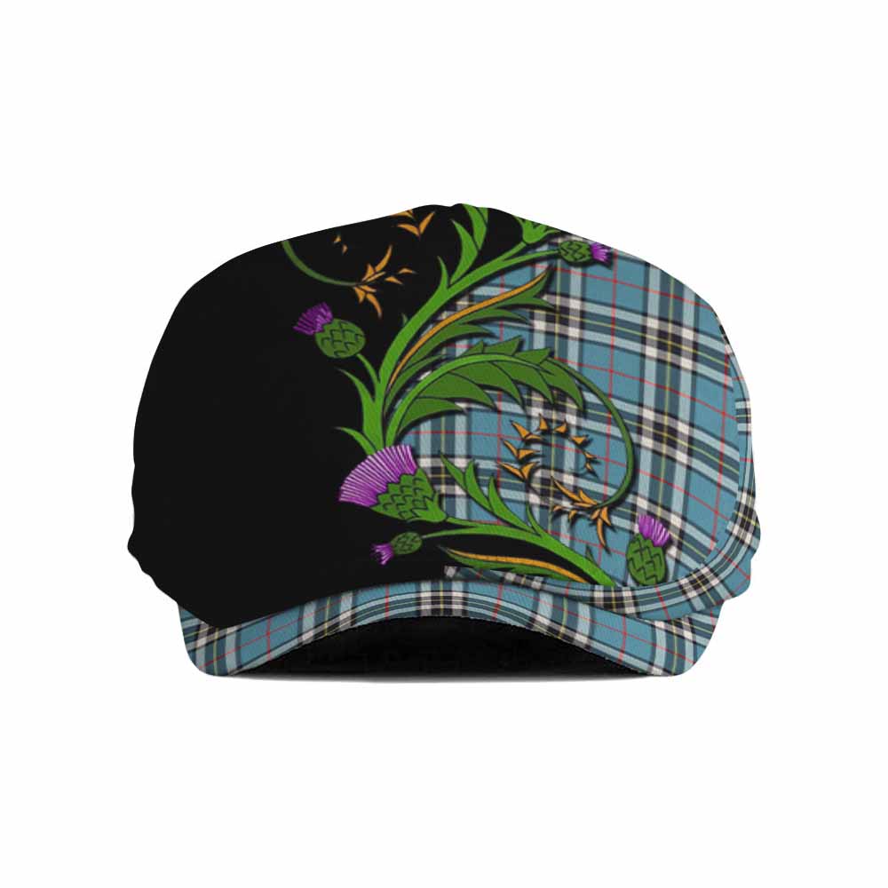Thompson (Thomson) Tartan Flat Cap, Jeff Cap Scottish Thistle Pride Heritage Art
