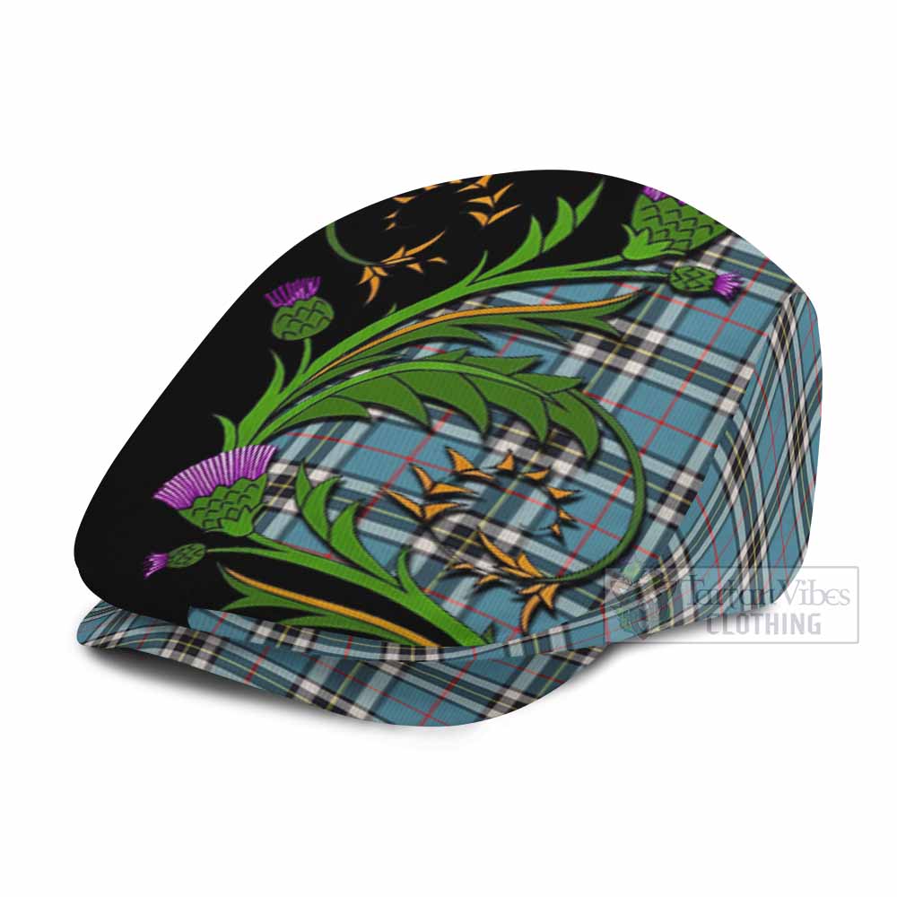 Thompson (Thomson) Tartan Flat Cap, Jeff Cap Scottish Thistle Pride Heritage Art