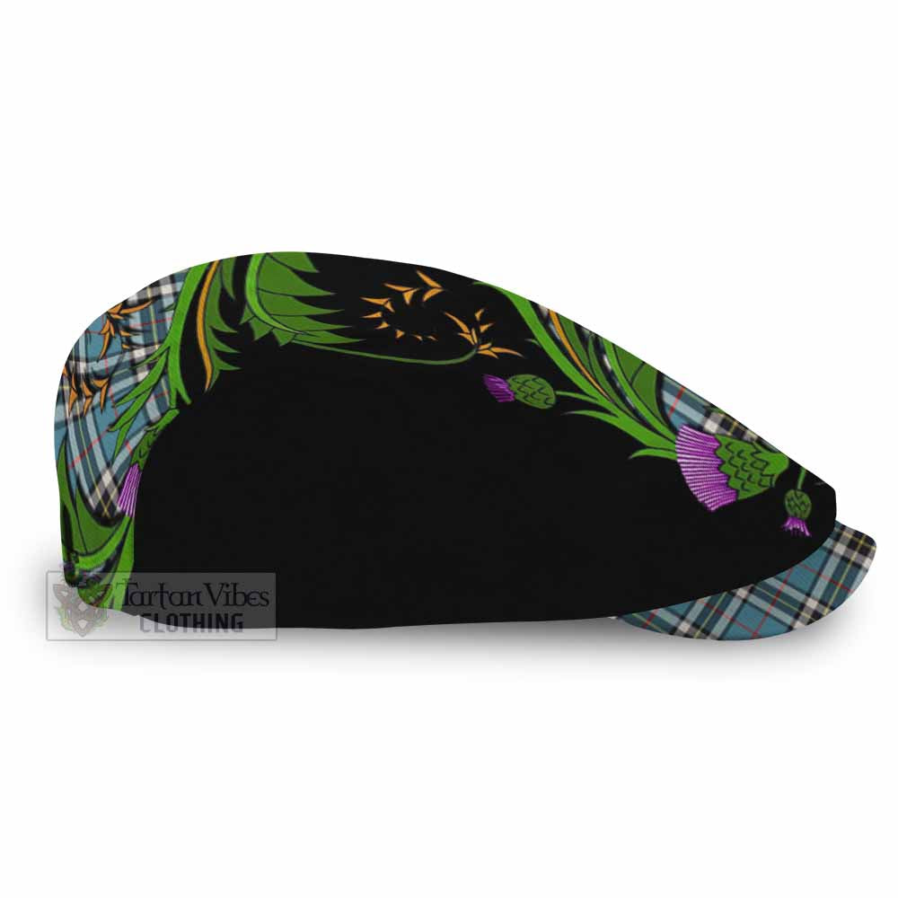 Thompson (Thomson) Tartan Flat Cap, Jeff Cap Scottish Thistle Pride Heritage Art