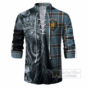 Thompson (Thomson) Tartan Ghillie Shirt Roaring Lion Heritage